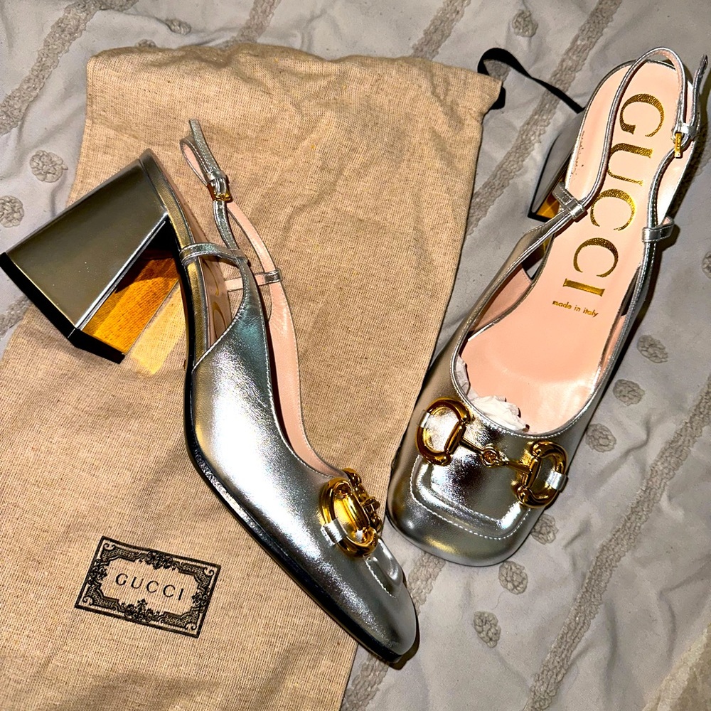 Gucci Horsebit Slingback heels